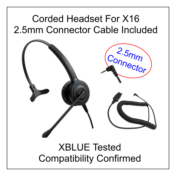 Headset for X16 w/ 2.5mm Connector
