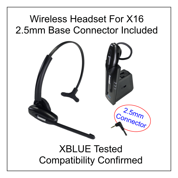 Headset (Wireless) for X16 Phone w/ 2.5mm Connector