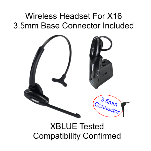 Headset (Wireless) for X16 Phone w/ 3.5mm Connector
