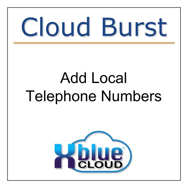 Add Cloud Burst Local Numbers