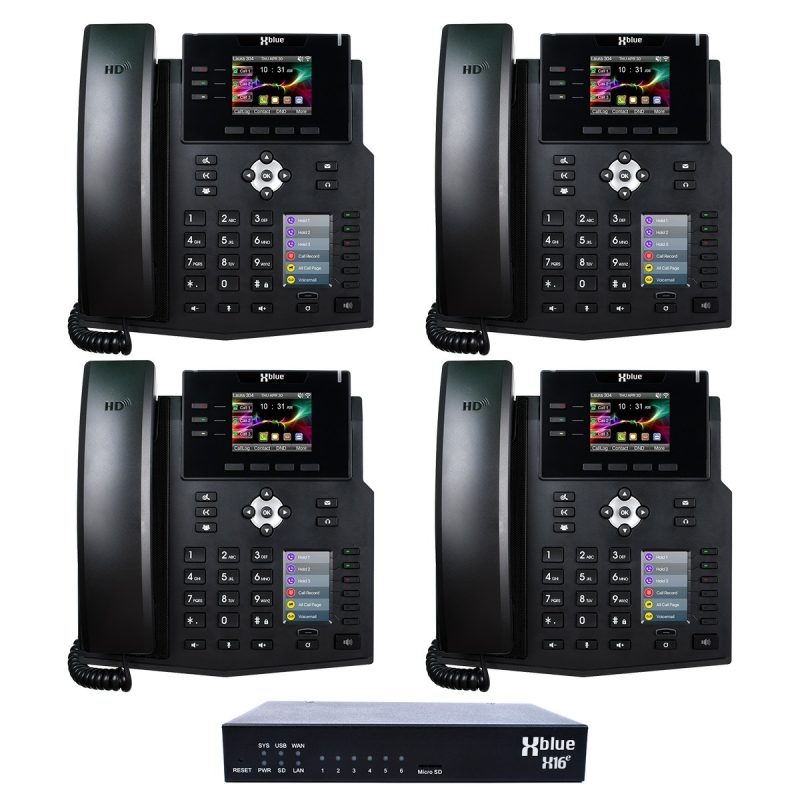 QB2 Business Phone System w/ 4 IP9g Phones & 3 Months Free Line Service