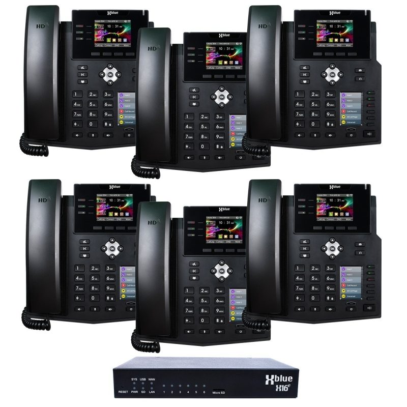 QB2 Business Phone System w/ 6 IP9g Phones & 3 Months Free Line Service
